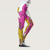 Leggings Daffodils colorés Fleurs Design (Droite)