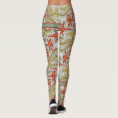 Leggings Daffodique chintz papier peint à fleurs Art nouvea (Dos)