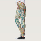 Leggings Daffodique chintz papier peint à fleurs Art nouvea (Gauche)