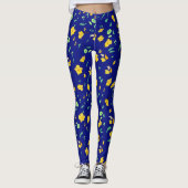 Leggings Daffodique jaune bleu (Devant)