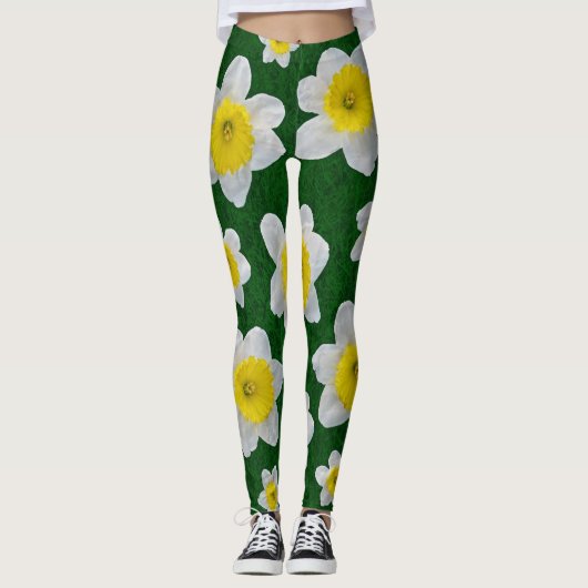 Leggings Daffodiques de printemps (Devant)