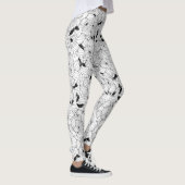 Leggings Daffodiques motif floral printanier (Droite)