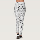 Leggings Daffodiques motif floral printanier (Dos)