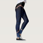leggings d'agate bleu marine et rose (Droite)