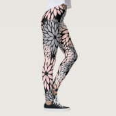 Leggings Dahlia Gris rose Motif Floral (Droite)