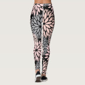 Leggings Dahlia Gris rose Motif Floral (Dos)