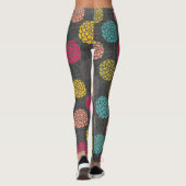 Leggings Dahlias noirs (Dos)