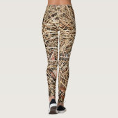 Leggings d'aiguilles de pin Abstraites (Dos)