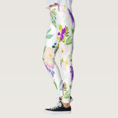 Leggings Dainty Aquarelle Fleurs | Peonies et Wisterias (Gauche)