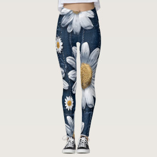 Leggings Daisies sur Denim