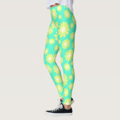 Leggings Daisy Jaune Turquoise (Gauche)