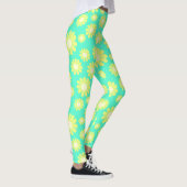 Leggings Daisy Jaune Turquoise (Droite)