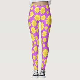 Leggings Daisy Yellow Maganta