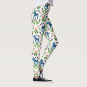 Leggings Dala suédois Chevaux bleu (Droite)