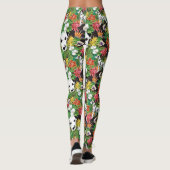 Leggings Dalmatie Tropical Floral Jungle Chien Dalmatie (Dos)