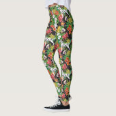 Leggings Dalmatie Tropical Floral Jungle Chien Dalmatie (Gauche)