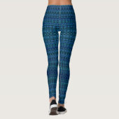 Leggings Damas Abstrait vert et bleu (Dos)