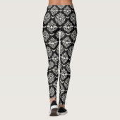 Leggings Damas de chaume noir et blanc (Dos)