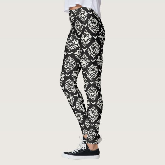Leggings Damas de chaume noir et blanc (Gauche)