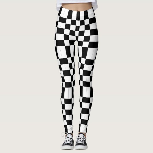 Leggings Damas noir et blanc Punk (Devant)