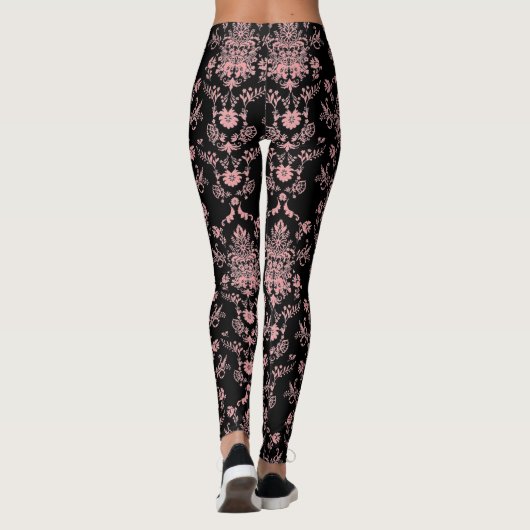 Leggings Damas rose et noir (Dos)