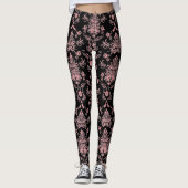 Leggings Damas rose et noir (Devant)