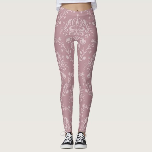 Leggings Damas violet et blanc (Devant)