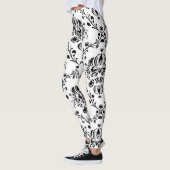 Leggings Damask blanc et noir (Gauche)