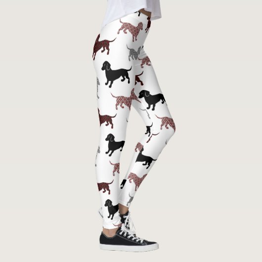 Leggings Damask Dachshunds (Droite)