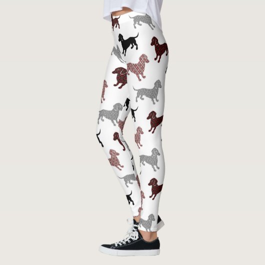 Leggings Damask Dachshunds (Gauche)