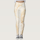 Leggings Damask Gold Floral (Devant)