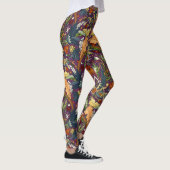 Leggings damassé victorien violet (Droite)