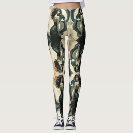 Leggings Dame Abstraite (Devant)
