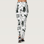 Leggings dame folle guêtres de chat (Dos)
