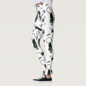 Leggings dame folle guêtres de chat (Gauche)