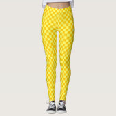 Leggings Damier combiné jaune par Shirley Taylor (Devant)