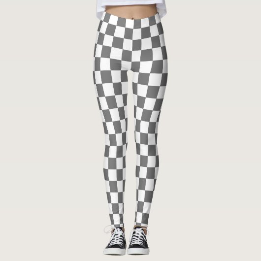 Leggings Damier gris classique (Devant)