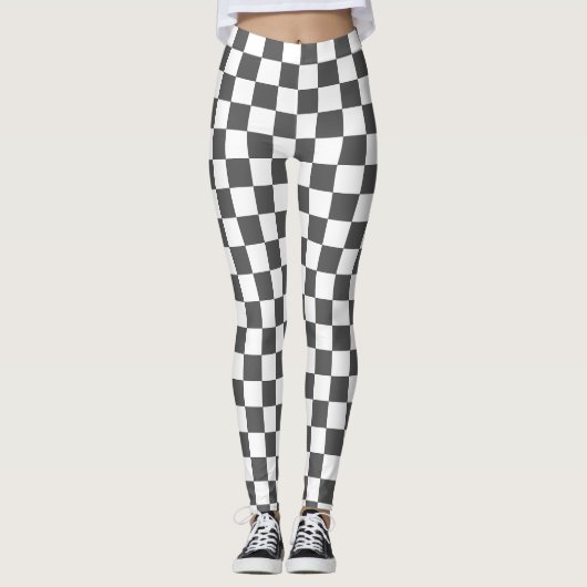 Leggings Damier gris foncé classique (Devant)