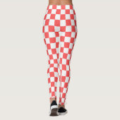 Leggings Damier rouge corail classique (Dos)