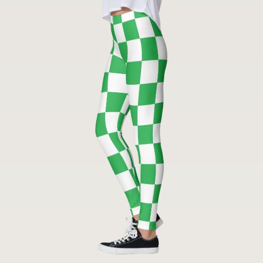 Leggings Damier Vert et Blanc (Gauche)