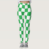 Leggings Damier Vert et Blanc (Devant)