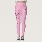 Leggings Dancing The Day Soft Black&Pink Minimal X Art (Devant)