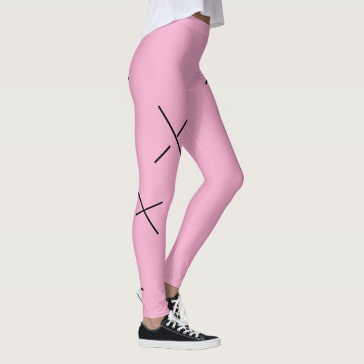 Leggings Dancing The Day Soft Black&Pink Minimal X Art (Droite)