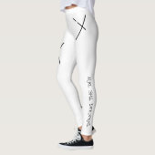 Leggings Dancing The Day Soft Black&White Minimal X Art (Gauche)