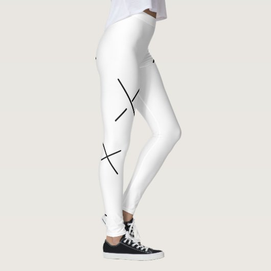 Leggings Dancing The Day Soft Black&White Minimal X Art (Droite)