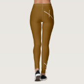 Leggings Dancing The Day Soft White&Brown Minimal X Art (Dos)
