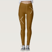 Leggings Dancing The Day Soft White&Brown Minimal X Art (Devant)