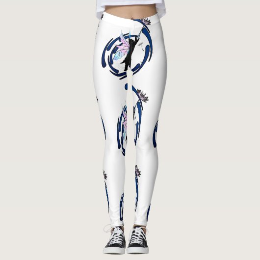 Leggings Dandelion de chat cosmique (Devant)