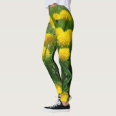 Leggings Dandelion Fleurs Dandelions Jaune Vert (Gauche)