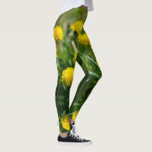 Leggings Dandelion Fleurs Dandelions Jaune Vert (Droite)